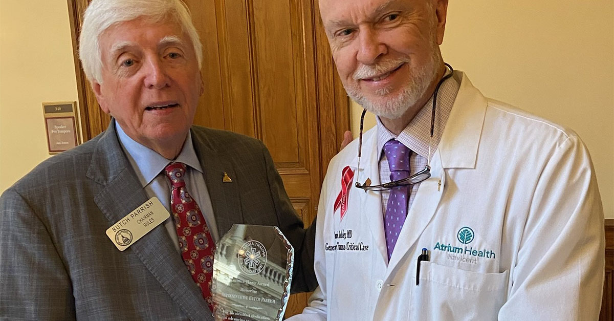 Dr. Dennis Ashley with Representative Butch Parrish
